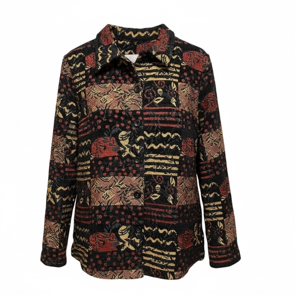 Vintage TanJay Tapestry Patchwork Boxy Jacket Size L